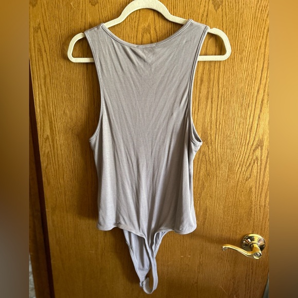 MISSGUIDED PLUS RIBBED BODYSUIT IN GRAY US 14 NWT - Picture 7 of 7